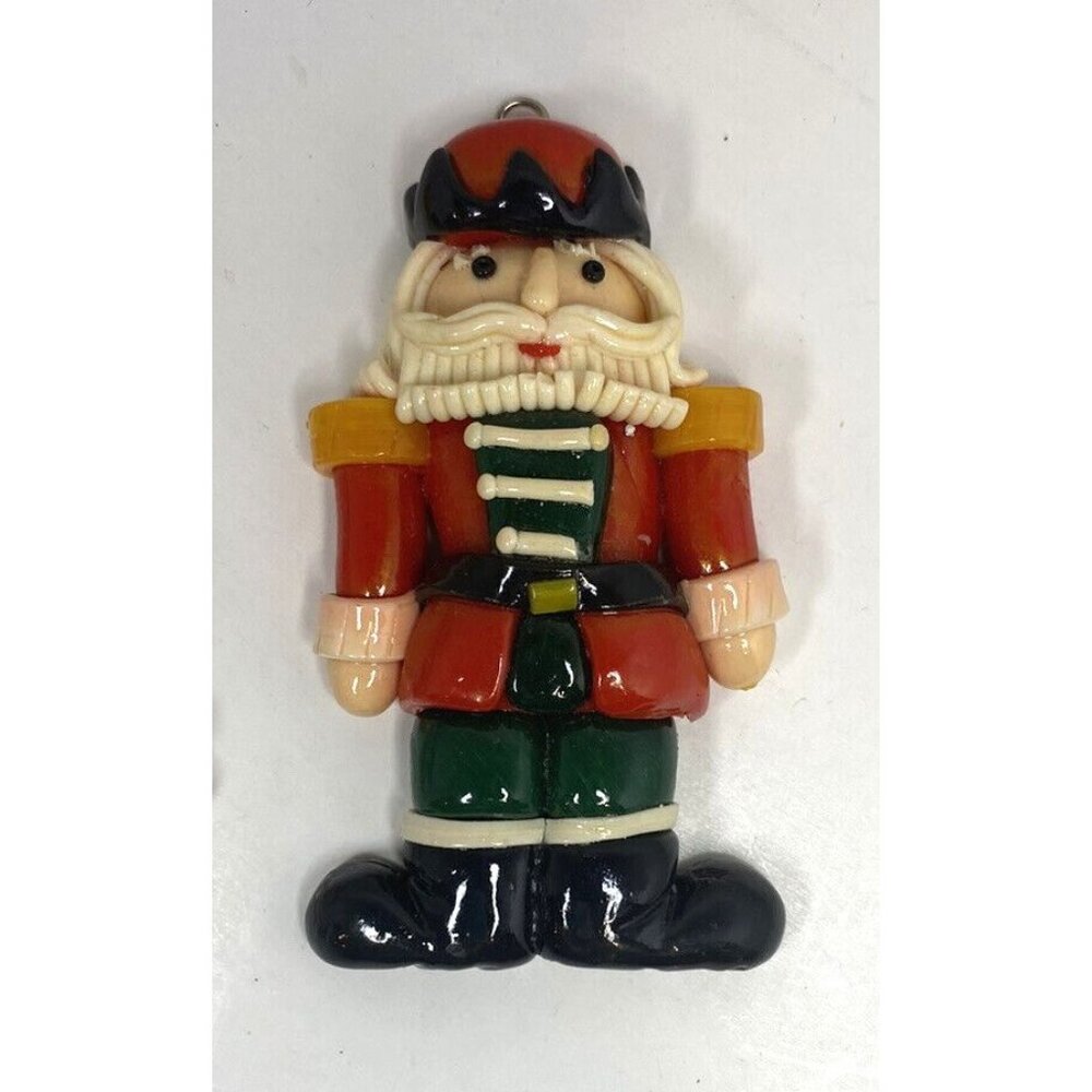 Vintage Salt & Bread Dough Christmas Ornament Holiday Lot of 7 Santa Angel Soldi - Picture 11 of 12
